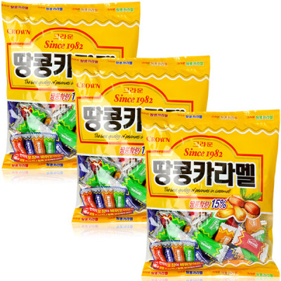 크라운제과 5400땅콩카라멜324g x 3개