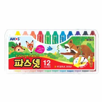 Amos Pasnet Crepas 12 Colors Art Crayon Picture Crayon