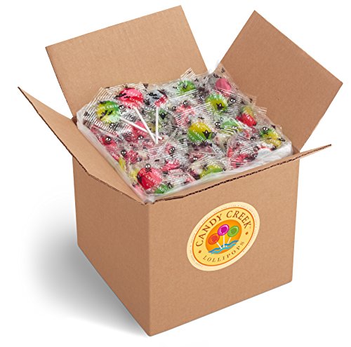 Spooky Halloween Lollipops by Candy Creek, Bulk 5 lb. Carton, Watermelon, Green Apple, Boo Berry