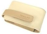 Casio Exilim ESC-80WE Fashion Leather Universal Case with Contrasting Closure (White)