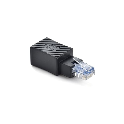 VIMVIP 90 Degree Ethernet LAN RJ45 Male to Female Network Adapter, Right Angle Network Cat5  Cat5e  Cat6 Extender Adapter for Modem, Router, PC, Network Printer, Laptop, LAN, etc Straight