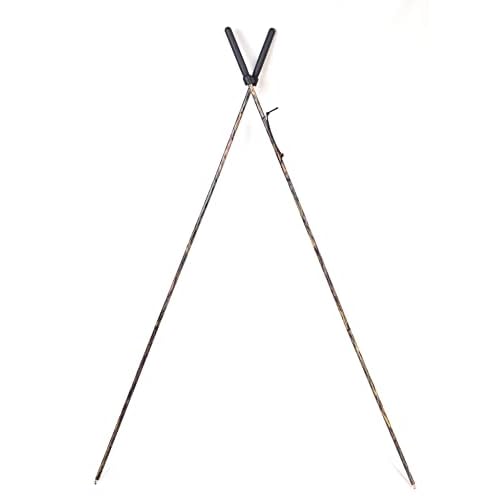 Hammers Camouflage Lightweight Foldable Bungee Shock Corded Collapsible Shooting Varmint Hunting Bipod Cross Sticks Stix