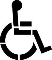 Handicap Parking Stencil | 18 inch Handicap Symbol (1 Part Stencil) | 60 mil | for Parking Lots and Parking Spots