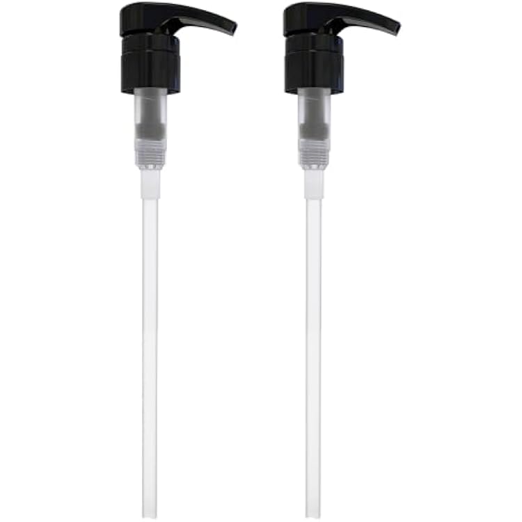 BRIGHTFROM Universal Dispensing Pump, Perfect for Shampoo & Conditioner 1 L 33.8 OZ - Fits Most Bottles or Any Refillable Bottles from 12oz to 33.8oz with 28410 Neck Size, Black Pack of 2
