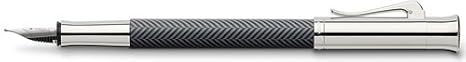 Graf Von Faber-Castell Guilloche Cisel233; Black Fountain Pen (Medium)