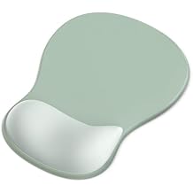 Ergonomic Mouse Pad with Wrist Rest, Gel Mousepad with Wrist Support, Pain Relief, Mouse Wrist Rest with Non-Slip PU Base, Computer Mouse Pad for Laptop, Desk, Gaming, Office, Home, Green