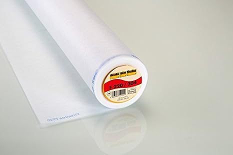 Vilene F220 Light Iron On Fusible Interfacing Interlining White - per metre