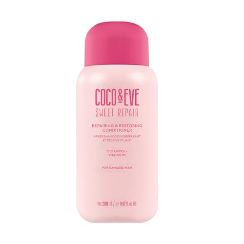 Coco & Eve Repairing & Restoring Conditioner - Repair and Hydrate Dry, Damaged, Color Treated Hair. Anti Breakage & Split Ends, Strengthens Weak Hair Bond and Texture. For All Hair Types 9.47 Fl Oz