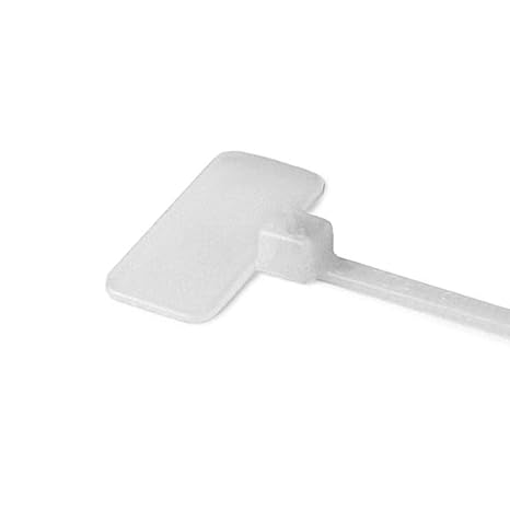 Hellermann Tyton IT18FL9C2 Identification Tie, 4.3" Long, 18lb Tensile Strength, PA66, Natural (Pack of 100)