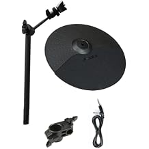 Alesis PRO 10 inch Single Zone Cymbal with 13 Inch Cymbal Arm/Clamp and Silverline Audio 10ft Connection Cable Bundle