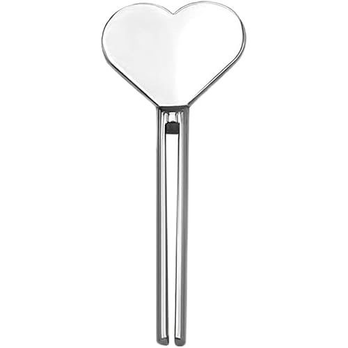 Silver Metal Manual Toothpaste Squeezer Heart Stainless Steel Dispenser Tube Squeezer Hand Cream Tube Key Roller Set Bathroom Accessories Daily Living Tube Squeezing Aids