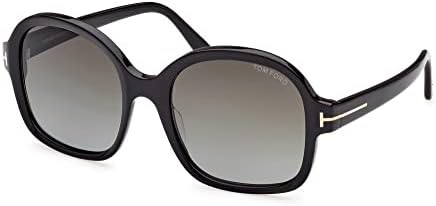 Tom Ford HANLEY FT 1034 Shiny BlackDark Grey Shaded 5721140 women Sunglasses
