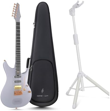 Enya Electric Guitar Inspire 39" Smart Electric Carbon Fiber Guitarra with 15W Wireless Speaker & Auto-Lock Guitar Stand