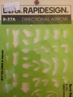 Berol, R-37A, Technical Drawing Template Directional Arrow