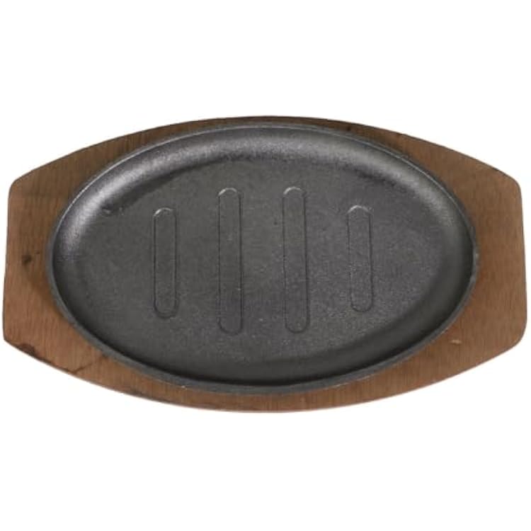 Yardwe Teppanyaki Cooking Grill Pan 10.62X6.49 Inch Non-Stick Barbecue Frying Pan for Home Outdoor Use Lightweight Even Heat Distribution