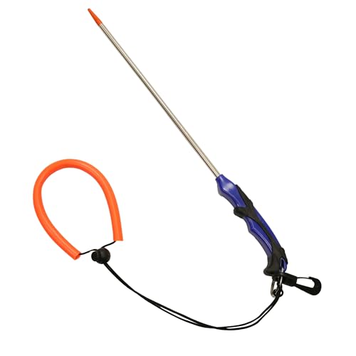 Scuba Choice Lobster Tickle Stick Stainless Steel Diving Tool with Molded Grip, Swivel Hook & Lanyard Perfect for Lobster Hunting & Spearfishing 13-34 Length, 6.3mm Diameter Blue