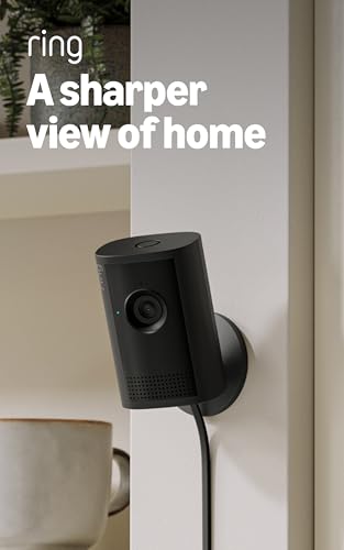 Ring Indoor Cam 2K (newest model) Retinal 2K for crisp, true-to-life video quality, 6x Enhanced Zoom, Night Vision, Black