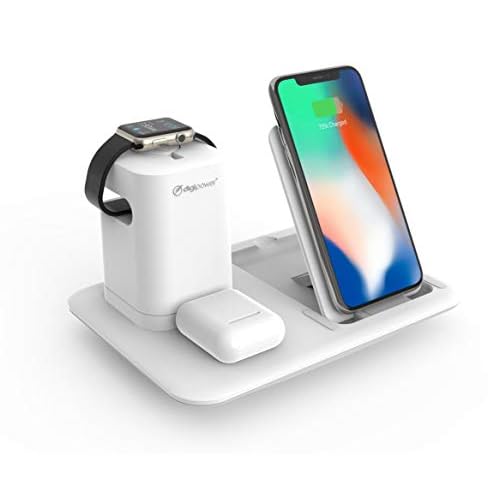 3-in-1 Wireless Charging Station for iPhone, Apple Watch & AirPods - Works with iPhone 11, iPhone 11 Pro, iPhone Xs, iPhone Xs Max,iPhoneX, iPhone 8 Plus  Samsung Galaxy Smartphones