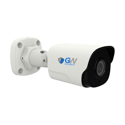 GW Security 4K 8MP TAA & NDAA Compliant Outdoor Indoor Face Recognition HumanVehicle AI Detection Microphone PoE IP Weatherproof Bullet Security Camera GW863701M