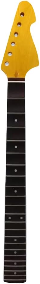 Guitar Neck scalloped Maple wood 22fret 25.5inch for ST Style Rosewood Fretboard Dot Inlay Yellow paint Bolt on heel DIY