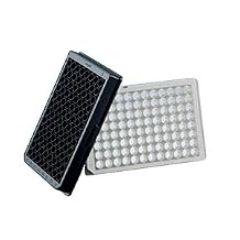 Greiner Bio-One 655098 White Polystyrene CELLSTAR Microplate with Lid, TC Treated, Sterile, Flat Bottom, Chimney Style, 96 Well (Pack of 32)