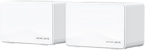 Mercusys Halo H25BE(2-pack) | Wi-Fi 7 Mesh System | BE3600 Mbps Speed | Fiber Compatible | Dual-Band | 3x1G Port | 460 m² Coverage | MLO | 320 MHz, 4K-QAM | 8K Broadcast | Easy Installation and Use