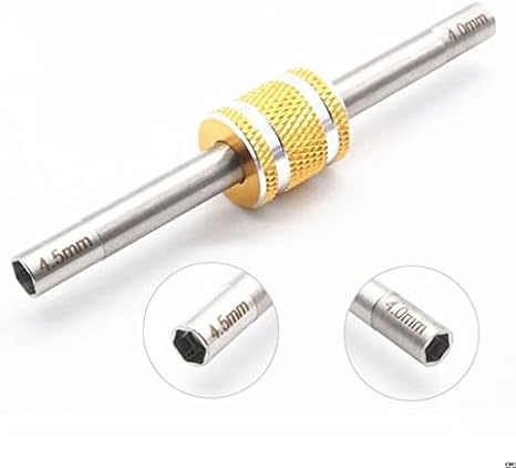 Replacement Part For Mini 4wd Hexagonal Turnbuckles 4-4.5mm Self-made Parts For Pro Tool For Installing And Ving Nut - (Color: Yellow)