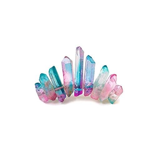 The Cotton Candy Goddess Mini Tiara [Raw Pastel Pink & Blue Crystal Quartz Comb], Mermaid Crown, EDC, Rave Headpiece, PLUR, Hair Clip