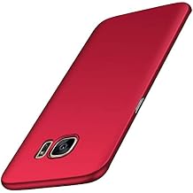 Phone Case for Samsung Galaxy S7 Edge Slim Protective Galaxy S7 Edge Case [Guard From Shock/ Scratch/ Slip/ Fingerprint] [Utra Thin] [Matte Finish] Durable PC Hard Cover for Galaxy S7 Edge(Red)