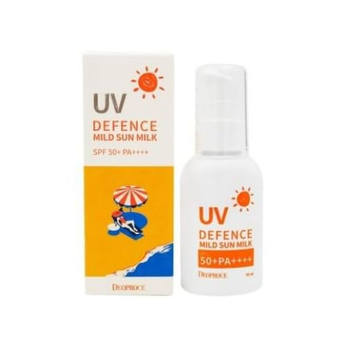 Deoproce UV Defence Mild Sun Milk SPF50 PA | Lightweight & Gentle Sun Protection | 55ml