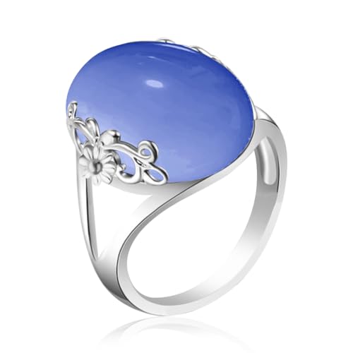 Natural Aquamarine DongLing Rose Pink Stone Crystal Ring for Women,S925 Sterling Silver Ring Jewelry