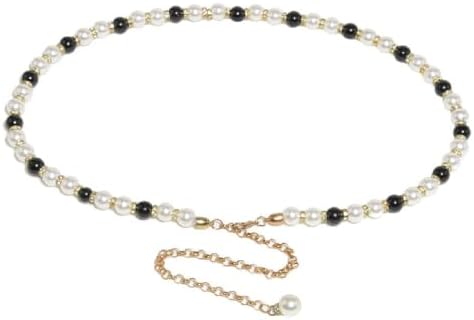 Pearl Waist Chain Women Hundreds with Accessorize Dresses Sub Suit Closing