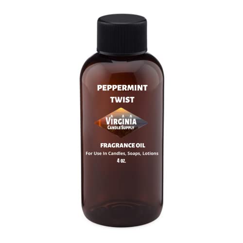 Peppermint Twist Type Fragrance Oil Our Version of The Brand Name 4 oz Bottle for Candle Making, Soap Making, Tart Making, Room Sprays, Lotions, Car Fresheners, Slime, Bath Bombs, Warmers...
