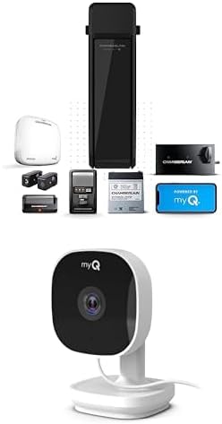 Chamberlain RJO101MC Garage Door Opener + myQ Smart Indoor Security Camera