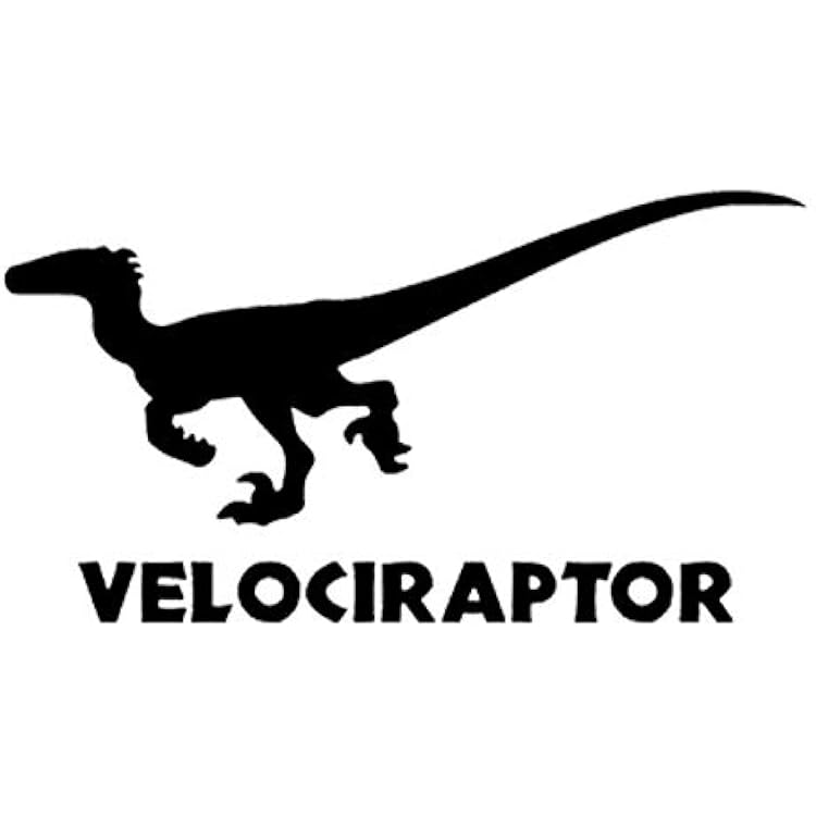 Velociraptor Dinosaur Vinyl Decal Sticker | Cars Trucks Vans SUVs Walls Cups Laptops | 7.5 Inch Decal | Black | KCD2944B