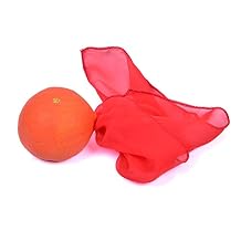 SUMAG Rubber Fake Orange with Silk, Silk to Orange, Vanishing/Appearing Magic Tricks,Stage,Gimmick,Props,Mentalism
