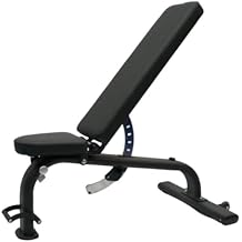 Gronk Fitness Commercial FID Bench | Flat Incline Decline Adjustable Weight Bench for Strength Training | Heavy-Duty 11-Gauge Steel Frame | Padded Seat | Home Gym or Studio Use | Black