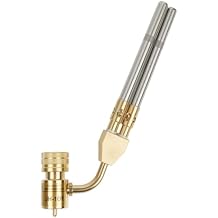 ICOOL Double Flame Hand Torch, Maximum Temperature 3600F, Propane MAPP Gas Torch for Welding Brazing Plumbing HVAC