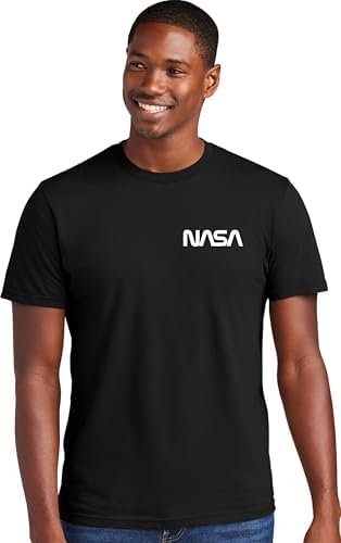 Go All Out NASA Worm Logo Left Chest Mens Women Deluxe Soft T-Shirt