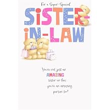 Special Sister-in-Law Birthday Card with Teddy Bear Design, Sentimental Message