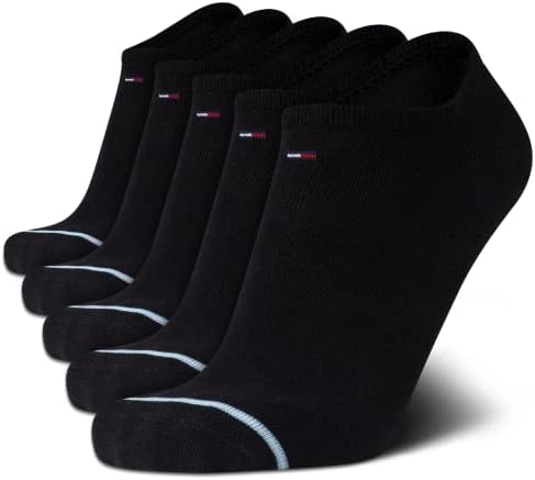 Tommy Hilfiger Mens Ankle Socks - 5 Pack6 Pack Cotton Blend Moisture Wicking Low Cut Mens Athletic Socks with Arch Support