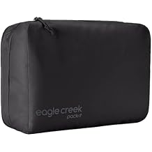 Eagle Creek Pack-It Isolate Clean/Dirty Packing Cube - Dual Compartment Packing Cubes for Optimizing Luggage Space - Lightweight - Recycled Fabric - Washable - Medium - Black