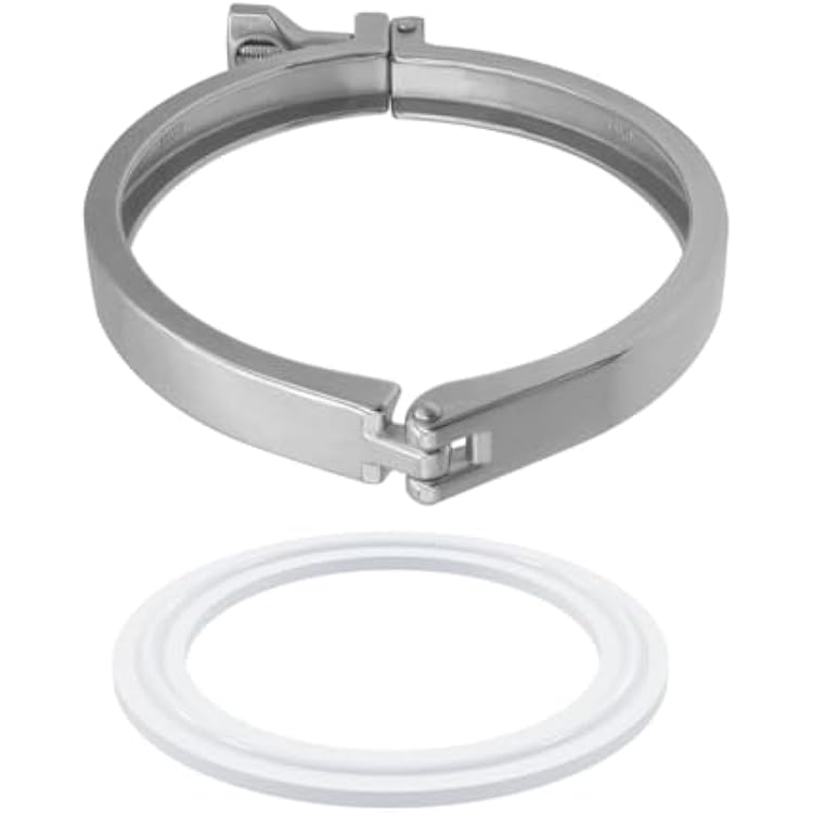 Beduan 3 Sanitary Tri Clamp, 304 Stainless Steel Single Pin Heavy Duty Tri Clamp Clover with Wing Nut for Ferrule TC Tube OD 3
