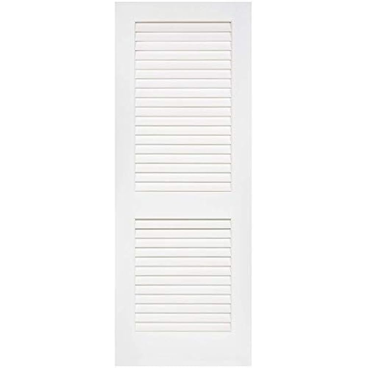 Kimberly Bay Louver-Louver Plantation Interior Door Slab, White 80x32