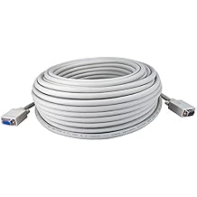 QVS 50ft Premium VGA HD15 Male to Female Tri-Shield Extension Cable