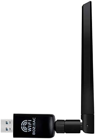 USB WiFi Adapter 1200Mbps, USB Wireless Network Adapter WiFi Card/Dongle/Antenna, 5GHz Wireless Adapter for Desktop/PC/Laptop,Support Win10/8/7/XP/Vista Mac OS