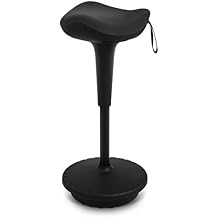 IWMH Standing Desk Stool, Standing Office Stool, Ergonomic Wobble Stools,Adjusting Height and swivels 360 Working seat for Bedroom, Kitchen, Living Room (Black 1)