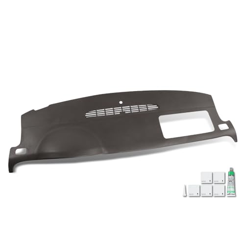 GRAND ORANGE TPE Molded Dash Cover Compatible with 2007-2014 Chevy Silverado Tahoe Suburban Avalanche Fit for GMC Sierra Yukon 2007-2014 Brown Textured Dashboard Bezel Cover