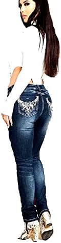 Jack DavidSweet Look Jean Classic Rhinestone Studded Denim BootcutSkinny Jeans Stretch