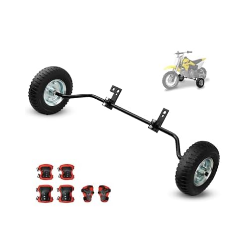 Dirt Bike Training Wheels Compatible with Honda CRF50 XR50 Z50 Z50R Razor MX125 MX400 MX500 Yamaha PW50 TTR50 and Most 50CC 49cc Motorcycles,Adjustable Height Training Wheels for Kids Pit Dirt Bikes